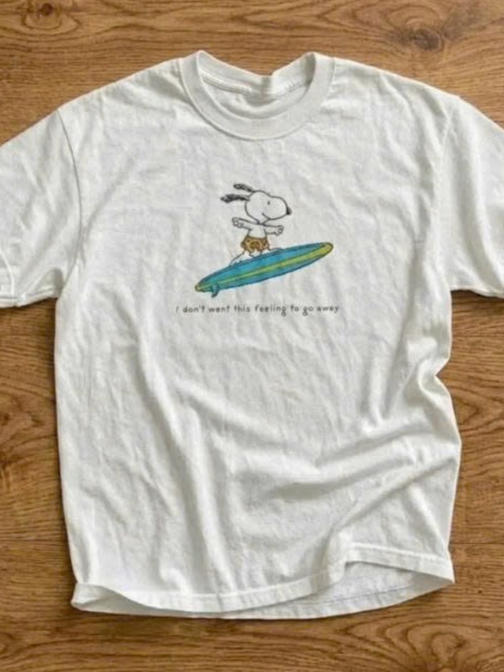 White Snoopy Surf Graphic Tee - Kids Shirt